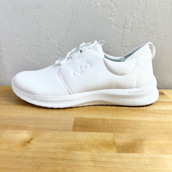Ryka Shoes - Ryka Sneakers Renew Slip On Brilliant White Shoes Comfort Bungee Laces Size 8.5